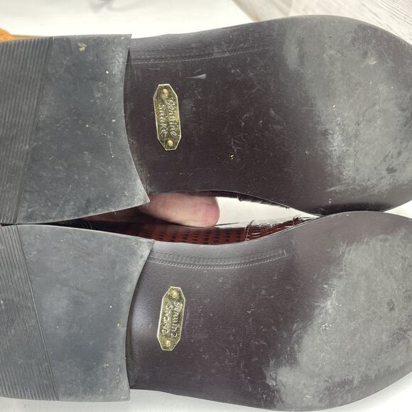 Vintage Stacy Adams Men's Genuine Snakeskin Dress Shoes Slip on US Size 11.5 EUC - Picture 11 of 14